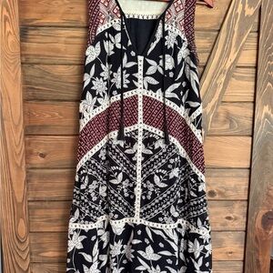 Anthropologie floreat grasslands midi dress